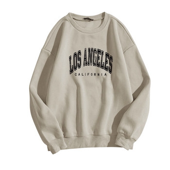 Γυναικεία Μόδα Φούτερ Letter Print O Μπλουζάκι με μακρυμάνικο μπλουζάκι με κουκούλα Μπλούζες πουλόβερ Ζεστό μαλακό μπλουζάκι