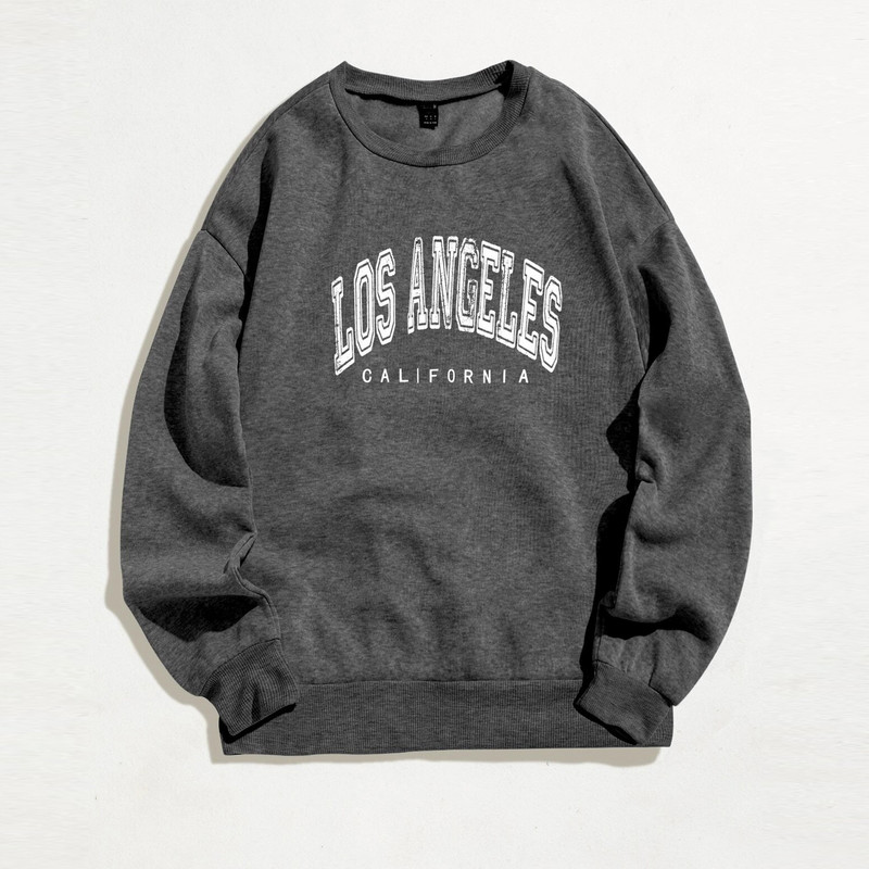 Γυναικεία Μόδα Φούτερ Letter Print O Μπλουζάκι με μακρυμάνικο μπλουζάκι με κουκούλα Μπλούζες πουλόβερ Ζεστό μαλακό μπλουζάκι