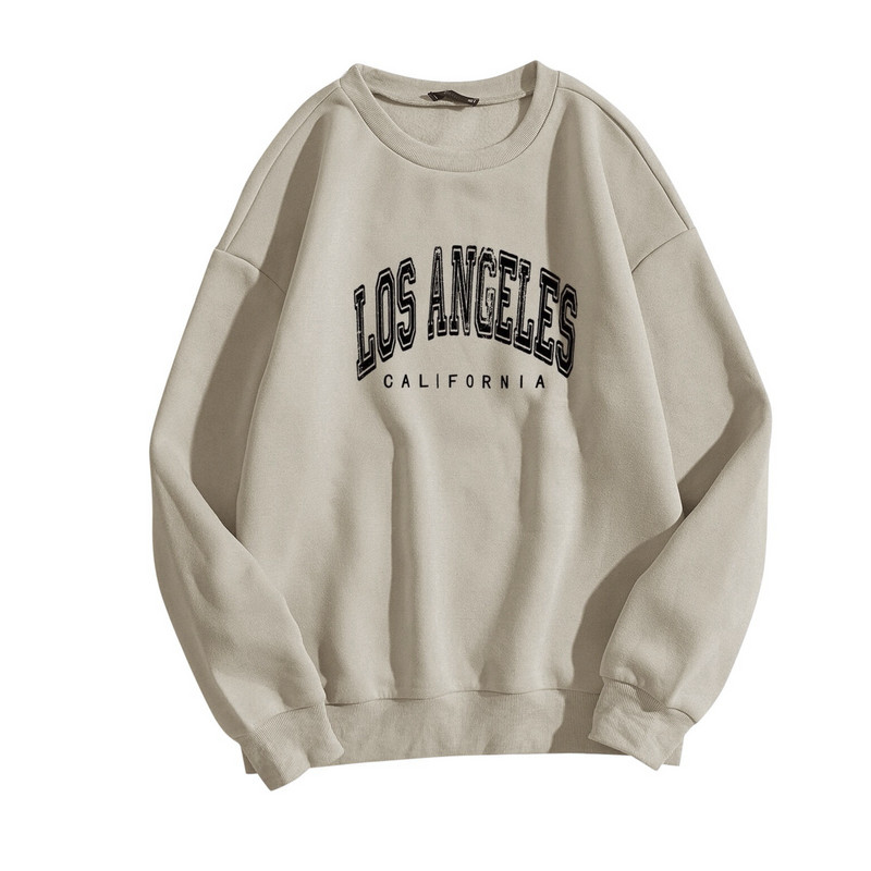 Γυναικεία Μόδα Φούτερ Letter Print O Μπλουζάκι με μακρυμάνικο μπλουζάκι με κουκούλα Μπλούζες πουλόβερ Ζεστό μαλακό μπλουζάκι