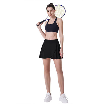 Ασφαλείς φούστες τένις Γκολφ τρέξιμο πλισέ Γυναικείο σορτς γυμναστικής τσέπη ψηλόμεσο Γρήγορο στεγνό αθλητικό σκόρτ