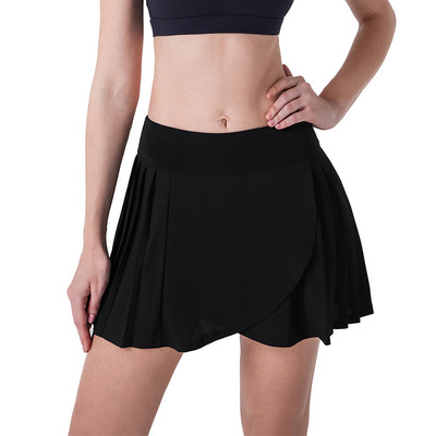 Droši tenisa svārki Golfa skriešanas kroku sievietēm Sporta fitnesa šorti kabata ar augstu vidukli Ātri nožūst sporta skorts