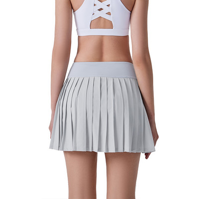 Droši tenisa svārki Golfa skriešanas kroku sievietēm Sporta fitnesa šorti kabata ar augstu vidukli Ātri nožūst sporta skorts