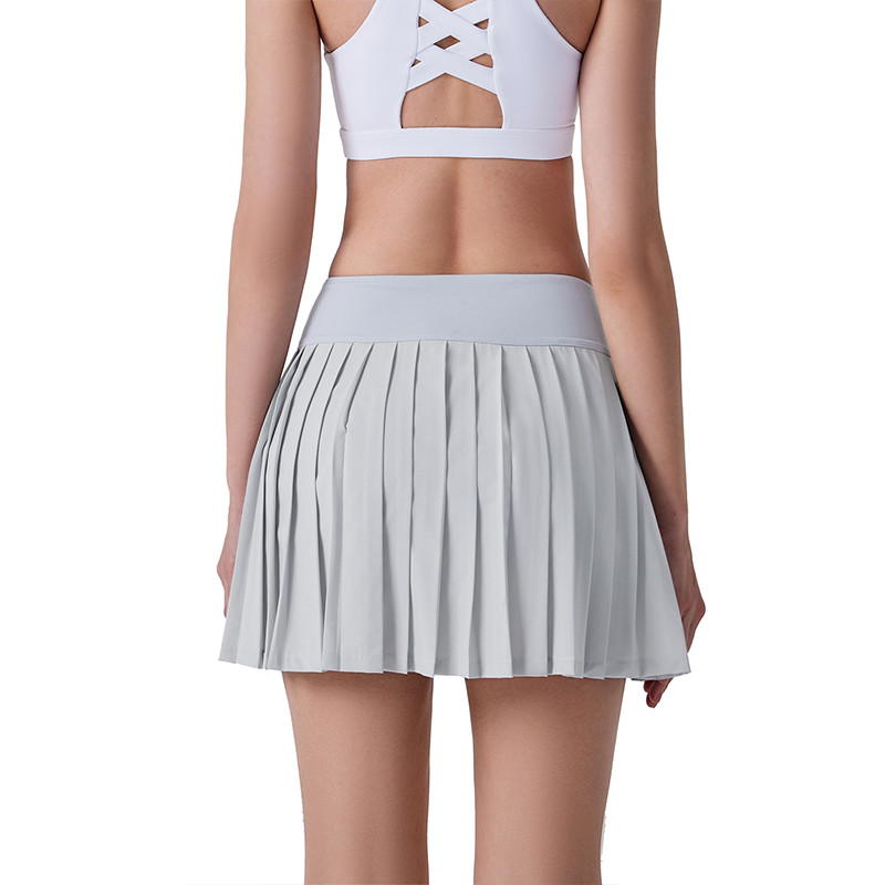 Droši tenisa svārki Golfa skriešanas kroku sievietēm Sporta fitnesa šorti kabata ar augstu vidukli Ātri nožūst sporta skorts