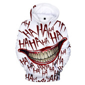 Haha joker 3D print Φούτερ Φούτερ Ανδρικά/Γυναικεία Hip Hop Funny Autumn Streetwear 3D joker Φούτερ με κουκούλα για ζευγάρια Ρούχα
