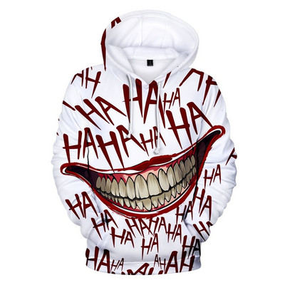 Haha joker 3D Imprimare Hanorac Hanorac Bărbați/Femei Hip Hop Amuzant Toamnă Streetwear 3D Joker Hanorac Hanorac pentru cupluri Haine