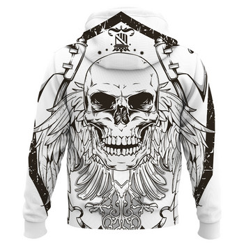 Μόδα Halloween Skull 3D printed Ανδρικά φούτερ με φερμουάρ Φούτερ Harajuku Hoody πουλόβερ Unisex Hip Hop Oversized Hoodies