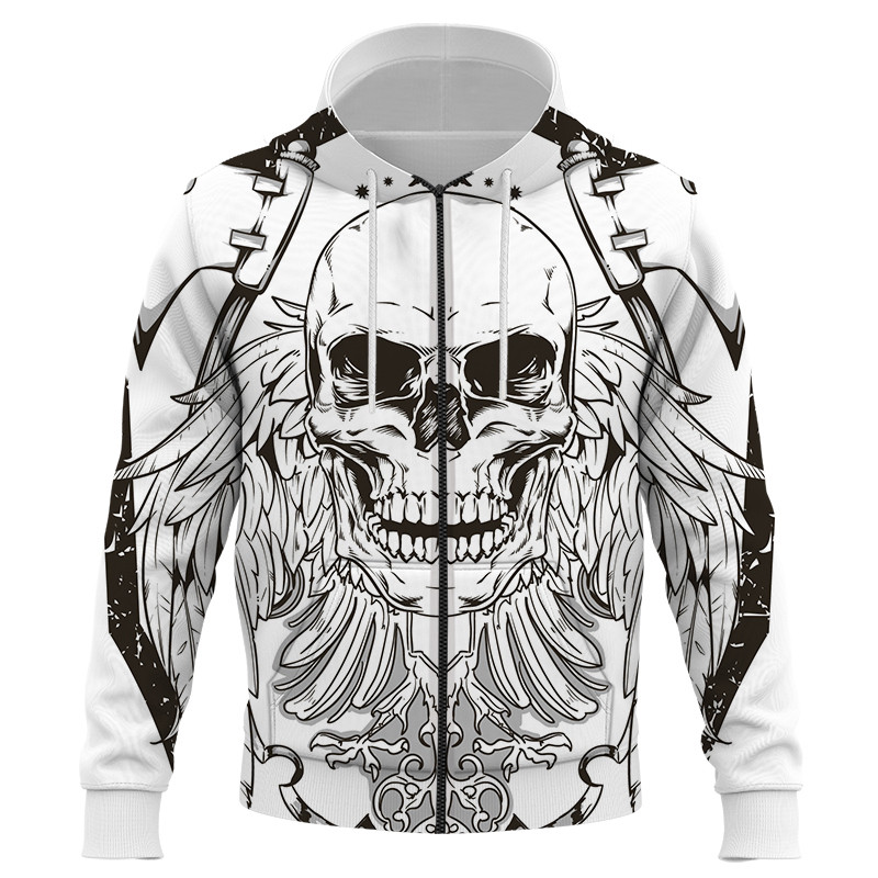 Μόδα Halloween Skull 3D printed Ανδρικά φούτερ με φερμουάρ Φούτερ Harajuku Hoody πουλόβερ Unisex Hip Hop Oversized Hoodies
