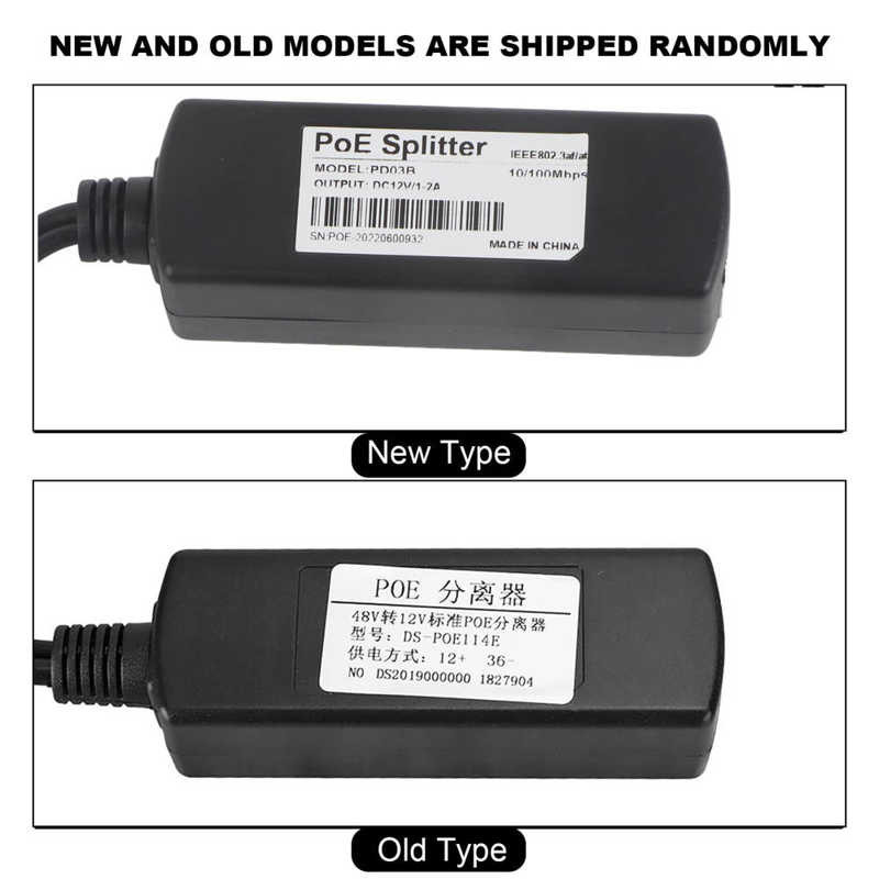 48 V kuni 12 V POE adapteri kaabli jaoturi pihusti toiteallikas Huawei Hikvisionile