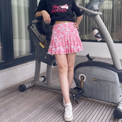 Jauni tenisa golfa sporta svārki ar kroku vidus vidukli šorti ar augstu vidukli ar kabatu Skorts sieviešu svārki De Mujer