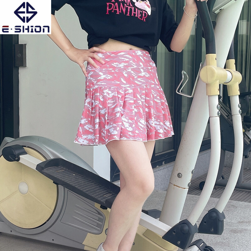 Jauni tenisa golfa sporta svārki ar kroku vidus vidukli šorti ar augstu vidukli ar kabatu Skorts sieviešu svārki De Mujer