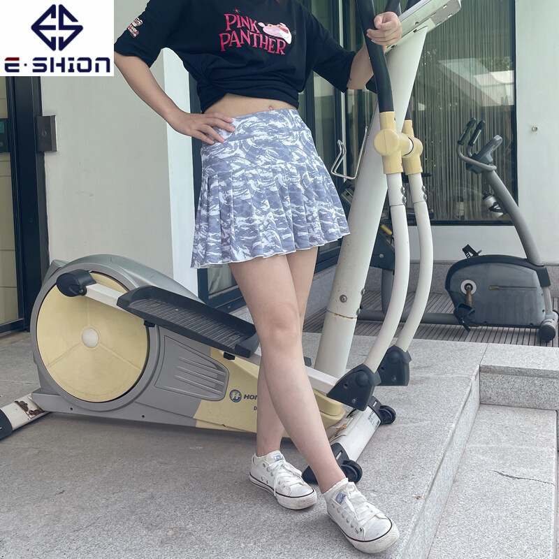 Jauni tenisa golfa sporta svārki ar kroku vidus vidukli šorti ar augstu vidukli ar kabatu Skorts sieviešu svārki De Mujer