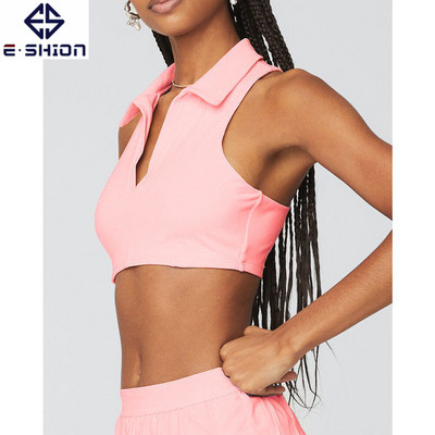 Hot Golf Skort jogas tērpu komplekts sieviešu āra sporta kroku tenisam ar iekšēju elastīgu augstu WB, polo kakla krūštura krūšu spilventiņu