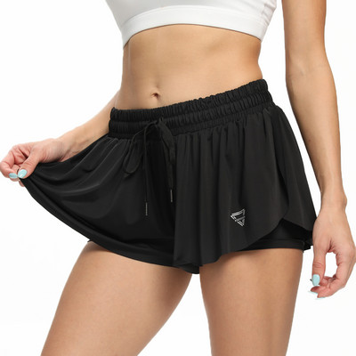 Vasaras svārki Šorti Sieviešu velo tenisa šorti Mīksti un plūstoši audumi treniņiem legingi Jogas šorti Sieviešu skriešanas seksīgi īsi svārki