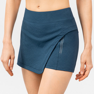 Mermaid Curve női jóga cuccok utánzat farmer szűk teniszszoknyák hamis kétrészes futásgátló fitnesz nadrágok cipzáras zsebek