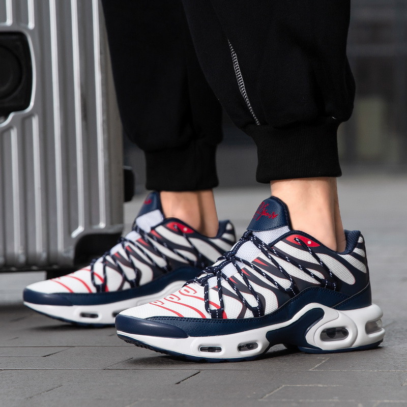 Damyuan kedas vīriešiem ar gaisa spilveniem, elpojošas vīriešu sporta kurpes Vīriešu ikdienas apavi Melni vīriešu apavi skriešanas platformas apavi