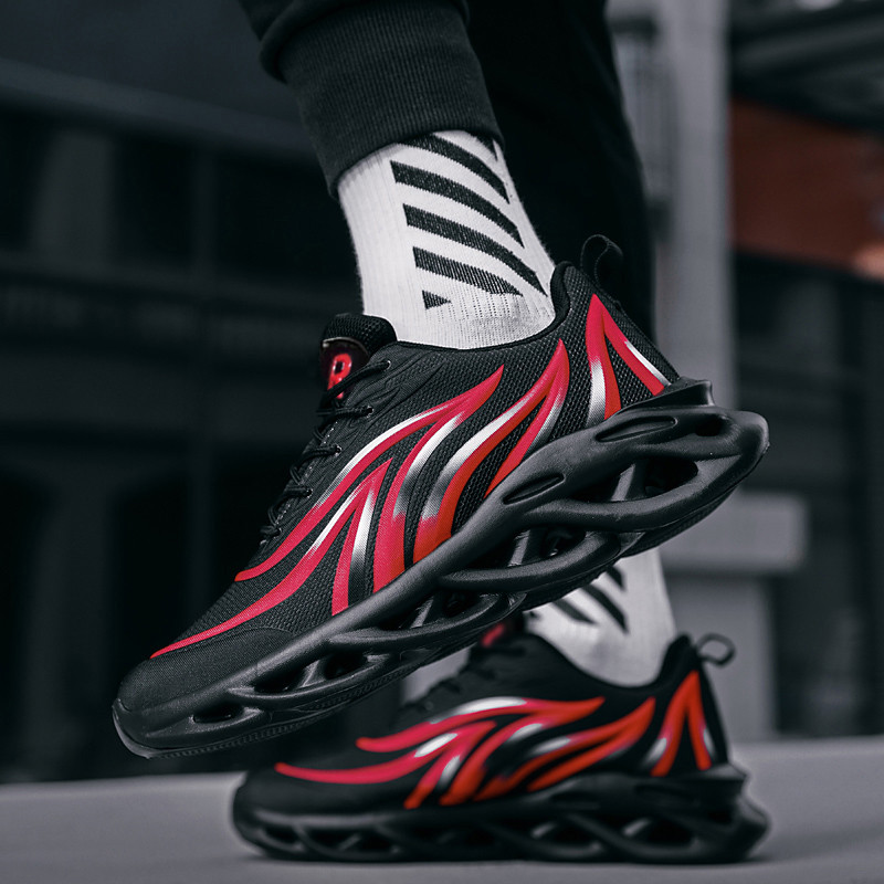 Férfi tornacipők Edzőcipők Sportcipők Futócipők Divat Lángnyomott üreges talp szabadtéri alkalmi tornacipők Zapatillas Hombre