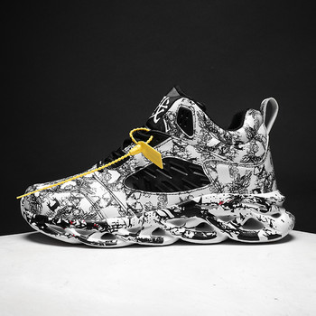 Обувки за бягане Мъжки маратонки Външни леки дишащи обувки за джогинг графити Удобни спортни обувки Мъжки zapatillas hombre