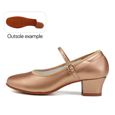 Sieviešu balles deju apavi Latin Elegant moderno deju apavi 4 cm papēža zamšādas un gumijas zole
