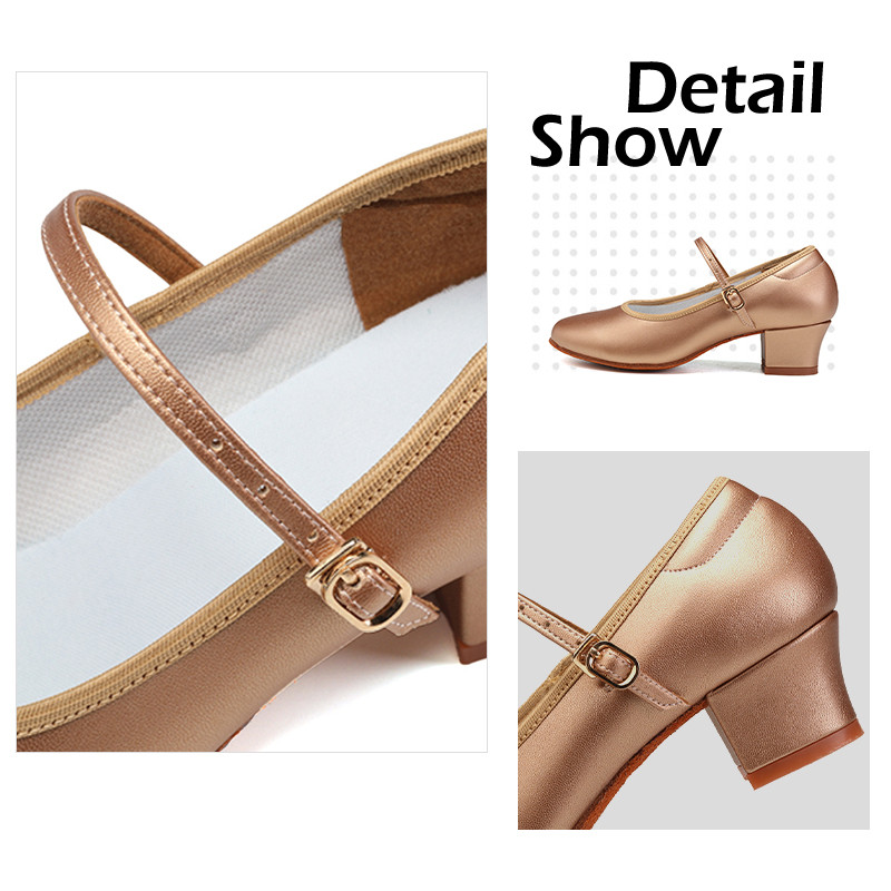 Sieviešu balles deju apavi Latin Elegant moderno deju apavi 4 cm papēža zamšādas un gumijas zole