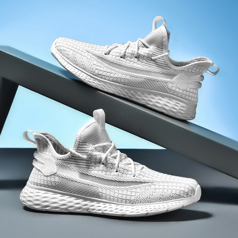 Jaunas čības vīriešiem elpojošs sieta mīksts un ērti skriešanas sporta apavi Viegli unisex sieviešu sporta apavi pāriem