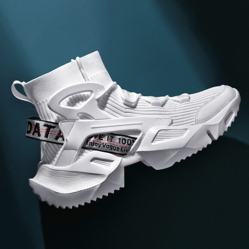 Ανδρικές κάλτσες παπούτσια sneakers υπαίθριο τρέξιμο αθλητικά αναπνεύσιμο ελεύθερου χρόνου ελαστικό πλέγμα καλοκαιρινό ελαφρύ μεγάλο μέγεθος ιπτάμενα παπούτσια νέα 2021