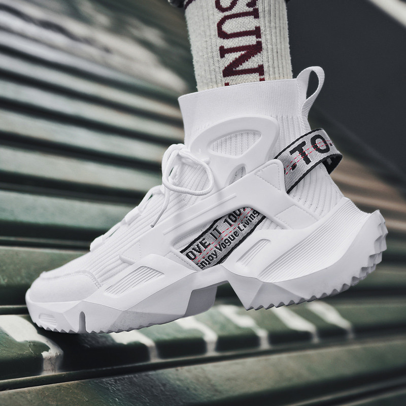 Ανδρικές κάλτσες παπούτσια sneakers υπαίθριο τρέξιμο αθλητικά αναπνεύσιμο ελεύθερου χρόνου ελαστικό πλέγμα καλοκαιρινό ελαφρύ μεγάλο μέγεθος ιπτάμενα παπούτσια νέα 2021