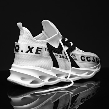 Нови постъпления Маратонки Мъжки обувки Бели мрежести дишащи мъжки маратонки Леки спортни маратонки Голям размер 39-46 Дроп доставка