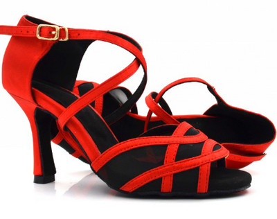 Evkoodance 2018 Ērti sieviešu latīņu apavi 5 cm 6 cm 7 cm 8 cm melni dzeltenbrūni balles latīņu deju apavi sievietēm Evkoo-492