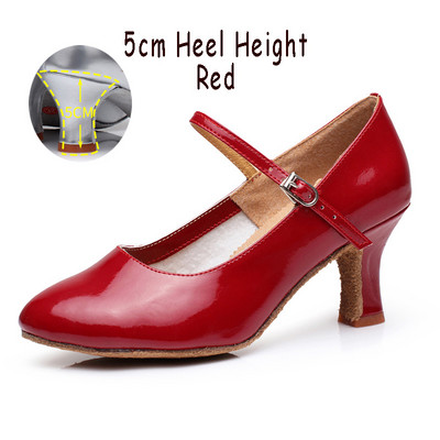 Lakinės odos blizgūs uždari salsos batai juodi auksiniai sidabriniai raudoni sportiniai tango šokių batai moterims, 5 cm/7 cm aukštakulniai