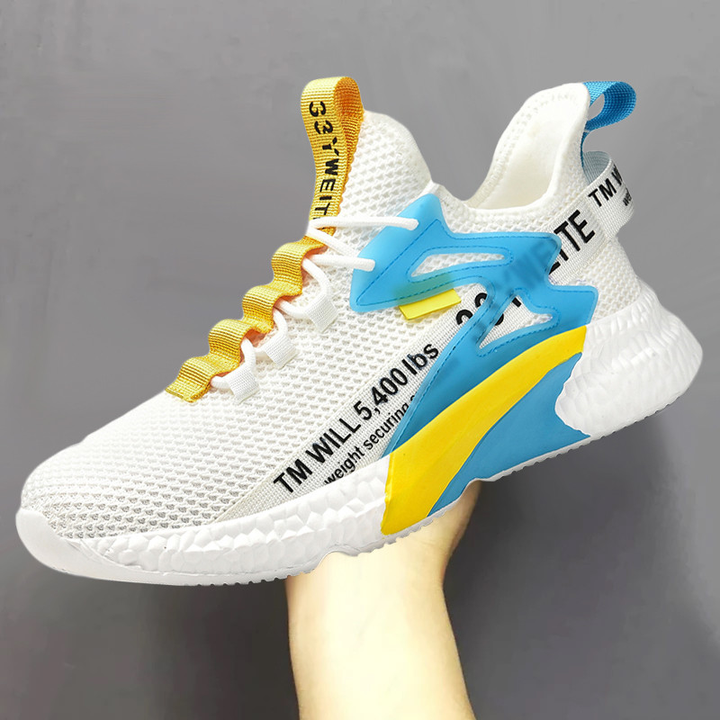 Ανδρικά παπούτσια casual Νέα αθλητικά παπούτσια Άνετα ιπτάμενα υφαντά αθλητικά τρέξιμο αναπνεύσιμα αντιολισθητικά ελαστικά ανδρικά παπούτσια τένις