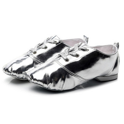 Arany Ezüst Jazz Cipők PU Modern Tánc Színpadi Előadások Csizmák Négyzet alakú Puha Talpú Cipők