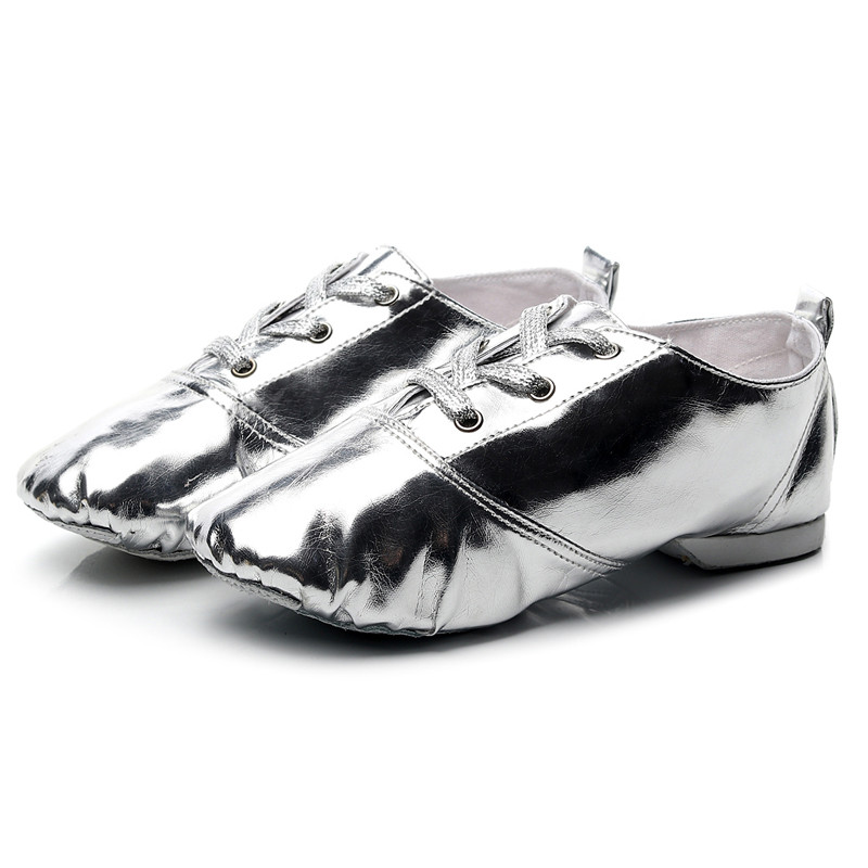 Arany Ezüst Jazz Cipők PU Modern Tánc Színpadi Előadások Csizmák Négyzet alakú Puha Talpú Cipők