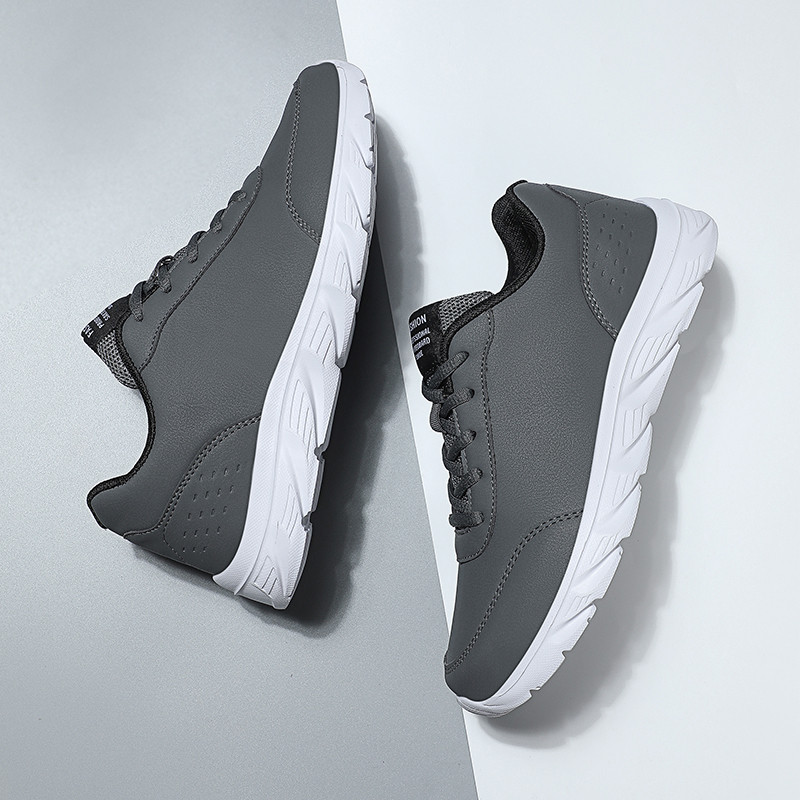 New Leisure Fashion Ανδρικά παπούτσια για τρέξιμο 46 Δερμάτινα μαλακά ανδρικά αθλητικά παπούτσια υψηλής ποιότητας 45 Μεγάλο μέγεθος Outdoor Walking Spring Ανδρικά παπούτσια