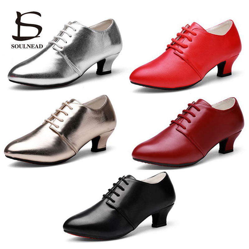 Latīņamerikas deju apavi Sieviešu flamenko apavi Ādas papēži Mīksta zole Moderna Salsas balles deju apavi Sieviešu džeza tango deju apavi