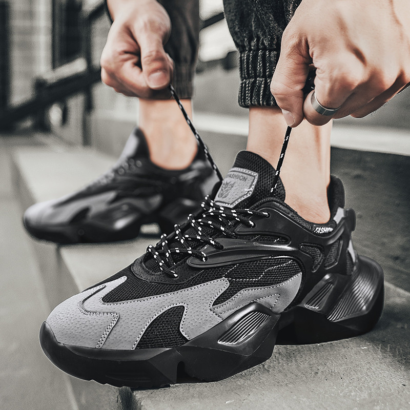 Jaunas vīriešu lielas kedas vieglas ikdienas skriešanas apavi elpojošs siets āra vasaras sporta tenisa apavi vīriešu apavi