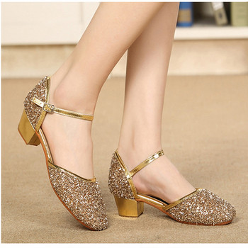 Нови дамски обувки за латино танци Бални обувки на висок ток Танцови обувки с мека подметка Танго Салса Парти обувки за дамски сандали за момиче