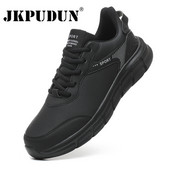 Vīriešu skriešanas apavi Ādas ūdensnecaurlaidīgas kedas vīriešiem, nodilumizturīgas vīriešu tenisa sporta apavi Chaussure Homme lielizmēra 39-48