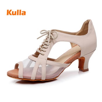 Обувки за латино танци Дамски обувки за парти танци Дамски Salsa Tango Ballroom Tango Waltz Сатенени обувки за танци Момичета Сандали на висок ток