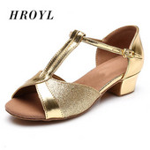 Ballroom Tango Latin deju kurpes Sievietēm Bērniem Meitenēm Bērniem Deju apaviem Sieviešu Zems papēdis 17CM 25.5CM Deju apavi