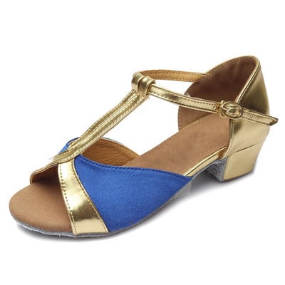 Ballroom Tango Latin deju kurpes Sievietēm Bērniem Meitenēm Bērniem Deju apaviem Sieviešu Zems papēdis 17CM 25.5CM Deju apavi