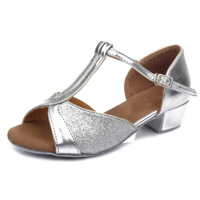 Ballroom Tango Latin deju kurpes Sievietēm Bērniem Meitenēm Bērniem Deju apaviem Sieviešu Zems papēdis 17CM 25.5CM Deju apavi