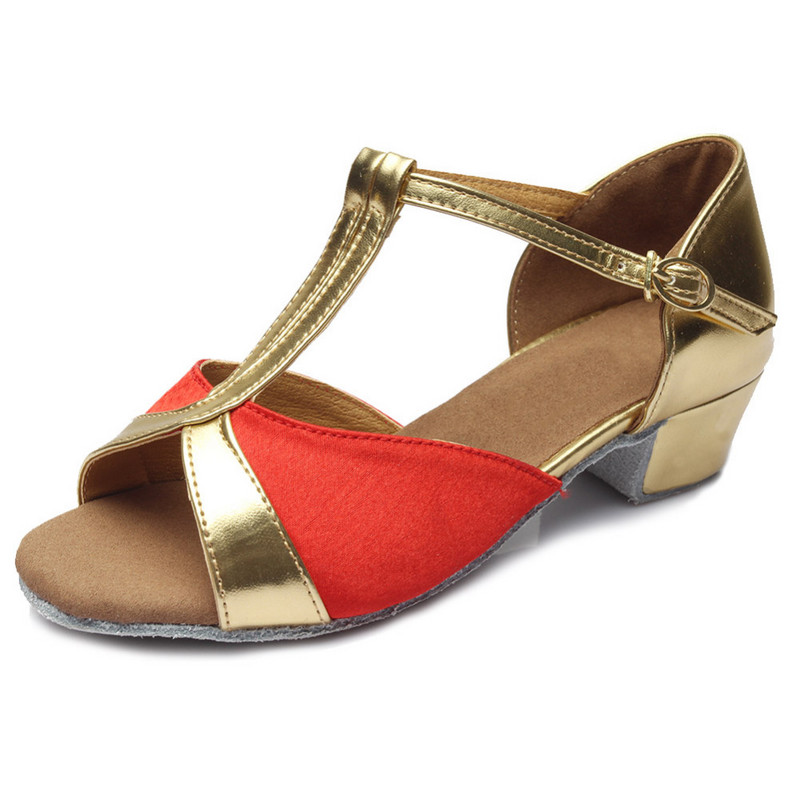 Ballroom Tango Latin deju kurpes Sievietēm Bērniem Meitenēm Bērniem Deju apaviem Sieviešu Zems papēdis 17CM 25.5CM Deju apavi