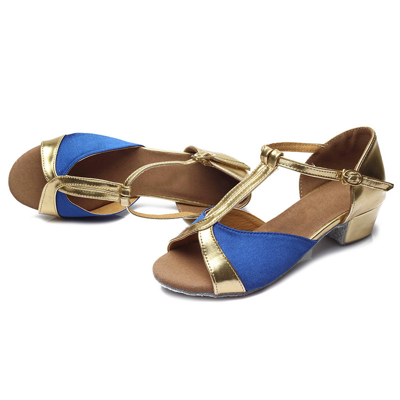 Ballroom Tango Latin deju kurpes Sievietēm Bērniem Meitenēm Bērniem Deju apaviem Sieviešu Zems papēdis 17CM 25.5CM Deju apavi