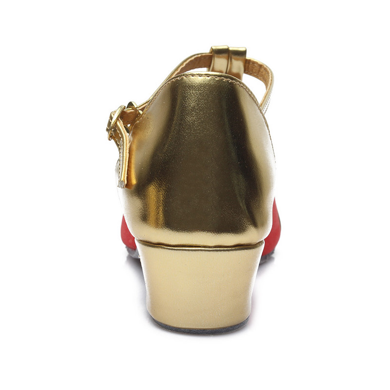 Ballroom Tango Latin deju kurpes Sievietēm Bērniem Meitenēm Bērniem Deju apaviem Sieviešu Zems papēdis 17CM 25.5CM Deju apavi