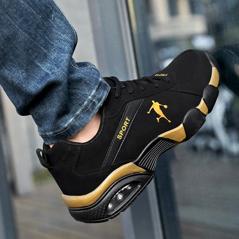 2022. g. Jauni vīriešu sporta apavi gaisa spilveni Basketbola apavi elpojoši PU ādas sporta apavi skriešanas apavi apavi Vīriešu kedas