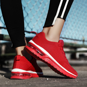 Червени въздушни маратонки за мъже, жени, дишащи ултра леки спортни обувки с голям размер 47, мъжки спортни обувки за бягане на открито