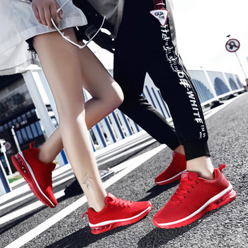 Червени въздушни маратонки за мъже, жени, дишащи ултра леки спортни обувки с голям размер 47, мъжки спортни обувки за бягане на открито