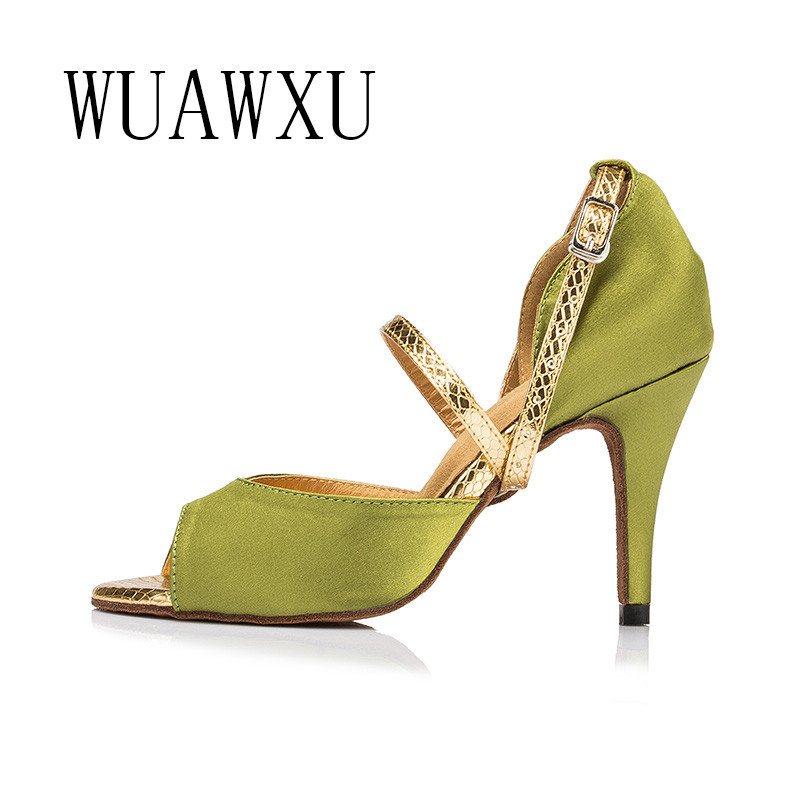 NATASHA2023 Női Latin tánccipők Modern jazz felnőtt nyári szandálok szatén Stage Performance tánccipők