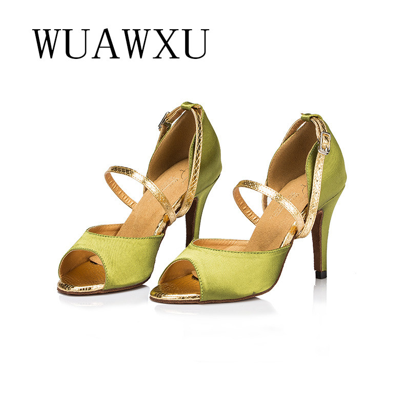 NATASHA2023 Női Latin tánccipők Modern jazz felnőtt nyári szandálok szatén Stage Performance tánccipők