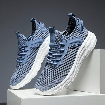 Мъжки ежедневни спортни обувки Леки маратонки Бели външни дишащи мрежести модни черни обувки за бягане Спортни обувки за джогинг Тенис